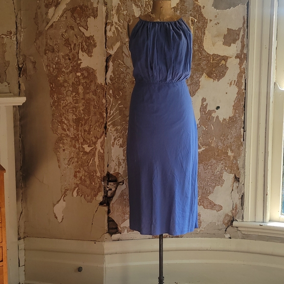 NWT Banana Republic linen blend high neck midi dress XL - Picture 2 of 8